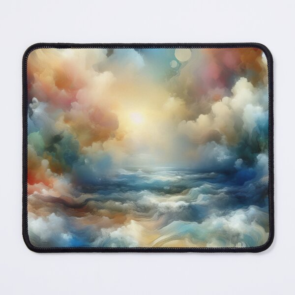 Item preview, Celestial Dawning Abstract Melding of Sky and Sea designed and sold by ArtComixHaven.