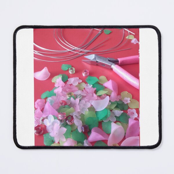 Item preview, Making jewellery in pinks, greens and reds designed and sold by Emma Amies.