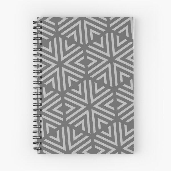 Item preview, Grey Triangle Hexagons Segmented Symbols Gray Perpetual Outline designed and sold by Alchemy-A-La-G.