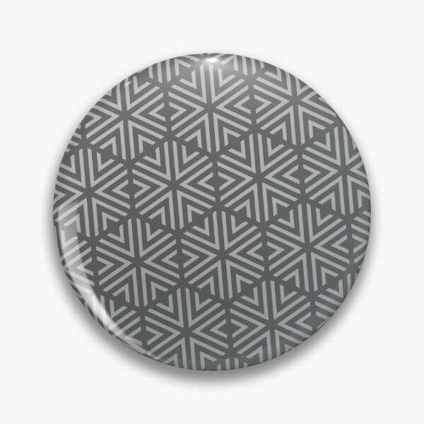 Item preview, Grey Triangle Hexagons Segmented Symbols Gray Perpetual Outline designed and sold by Alchemy-A-La-G.