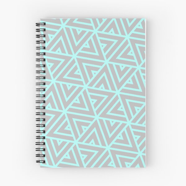 Item preview, Grey Triangle Hexagons Segmented Symbols Teal Perpetual Outline designed and sold by Alchemy-A-La-G.