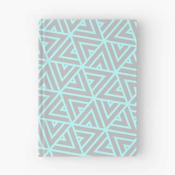 Item preview, Grey Triangle Hexagons Segmented Symbols Teal Perpetual Outline designed and sold by Alchemy-A-La-G.