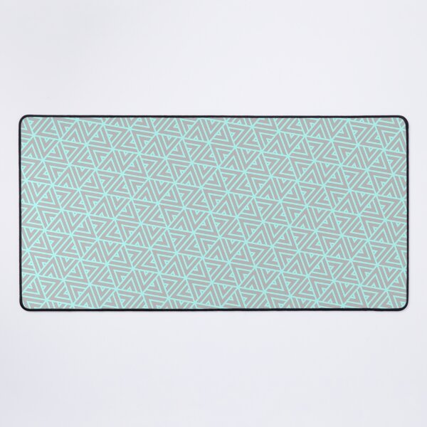 Item preview, Grey Triangle Hexagons Segmented Symbols Teal Perpetual Outline designed and sold by Alchemy-A-La-G.