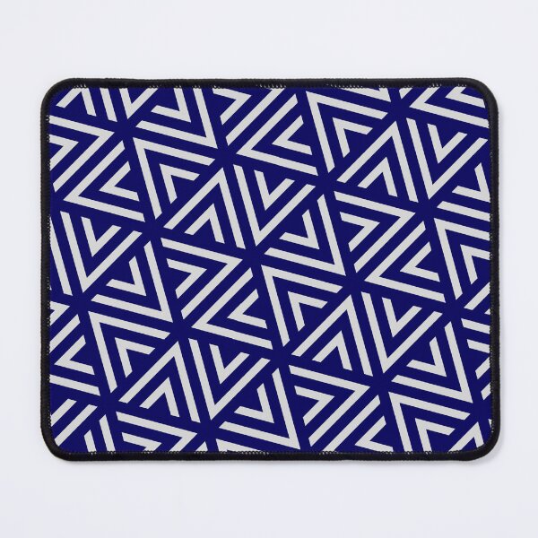 Item preview, Grey Triangle Hexagons Segmented Symbols Blue Perpetual Outline designed and sold by Alchemy-A-La-G.