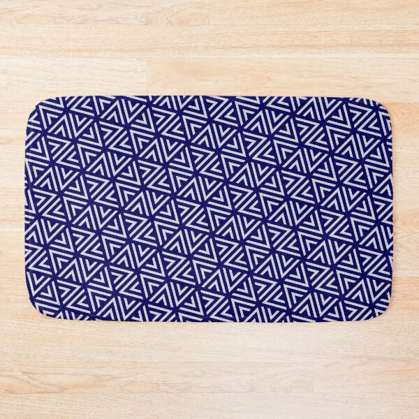 Item preview, Grey Triangle Hexagons Segmented Symbols Blue Perpetual Outline designed and sold by Alchemy-A-La-G.