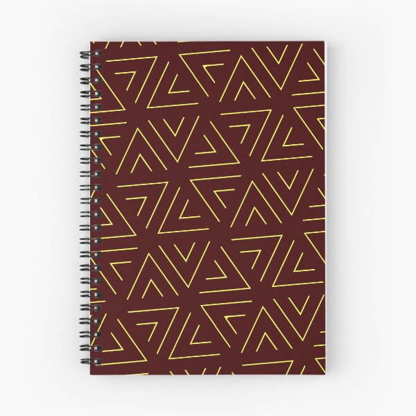 Item preview, Yellow Triangle Hexagons Segmented Symbols Maroon Perpetual Outline designed and sold by Alchemy-A-La-G.