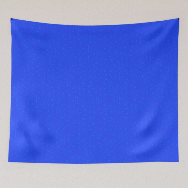 Item preview, Blue Triangle Hexagons Segmented Symbols Azul Perpetual Outline designed and sold by Alchemy-A-La-G.