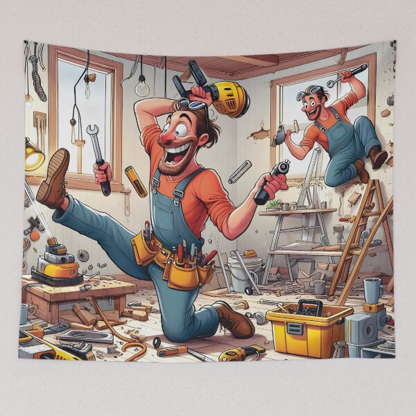 Item preview, FUNNY DAD doing some work around the house and things aren't going well! designed and sold by Starwebd.