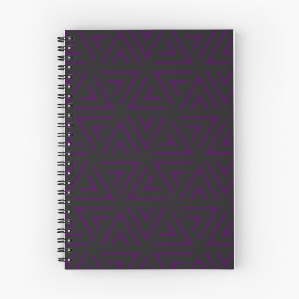 Item preview, Purple Triangle Hexagons Segmented Symbols Black Perpetual Outline designed and sold by Alchemy-A-La-G.