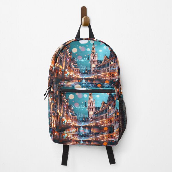 Item preview, Ethereal Brussels: Holographic Cityscape designed and sold by AI-Only Creations.