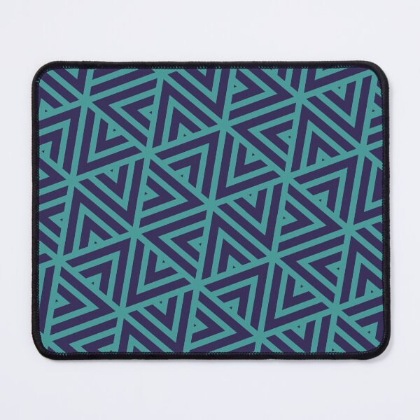 Item preview, Purple Triangle Hexagons Segmented Symbols Teal Perpetual Outline designed and sold by Alchemy-A-La-G.