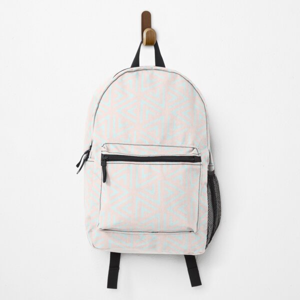 Item preview, Baby-Blue Triangle Hexagons Segmented Symbols Peach Perpetual Outline designed and sold by Alchemy-A-La-G.