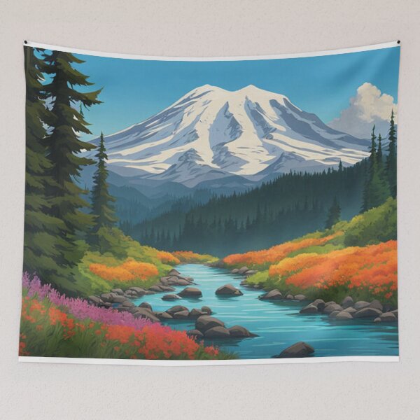 Item preview, Mt Ranier National Park designed and sold by SievesWeaves.