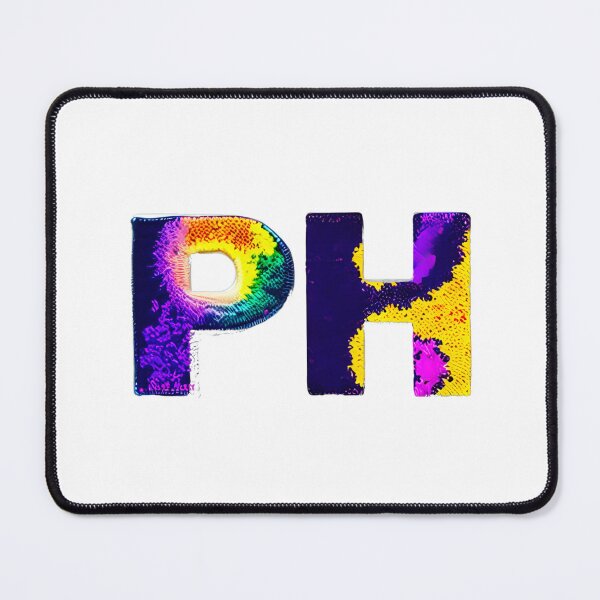 Item preview, letter PH, monogram. typography collage. ABC art. gift designed and sold by Minibubb.