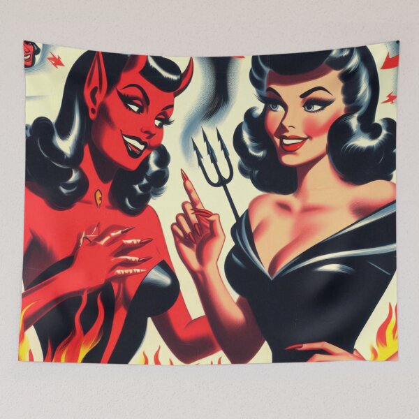 Item preview, Devil Pin-up designed and sold by PulpVintage.