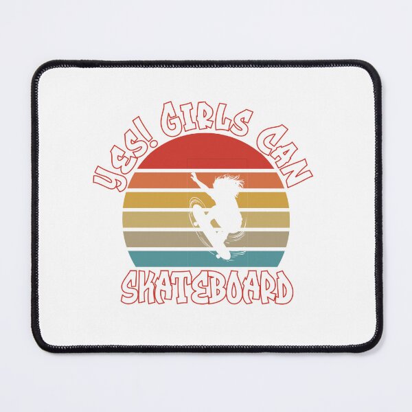 Item preview, Yes! Girls Can Skateboard Retro Sunset Design designed and sold by MimsTees.