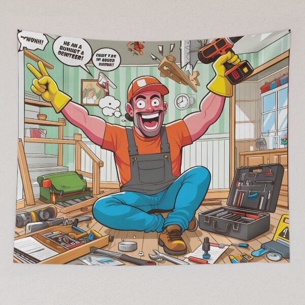 Item preview, FUNNY DAD doing some work around the house and things aren't going well! designed and sold by Starwebd.