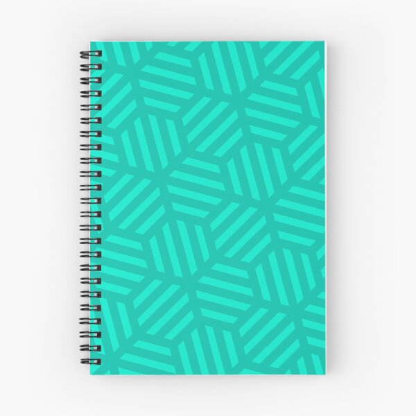 Item preview, Teal Line Stripes Hexagon Shape Green Perpetual Outline designed and sold by Alchemy-A-La-G.