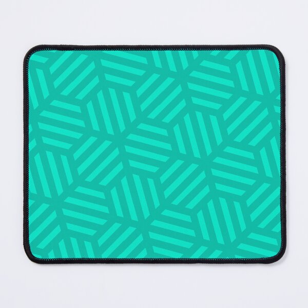 Item preview, Teal Line Stripes Hexagon Shape Green Perpetual Outline designed and sold by Alchemy-A-La-G.