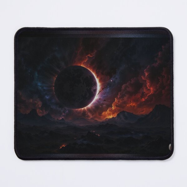 Item preview, Solar Eclipse Cosmic Art Masterpiece that Transcends Boundaries Mesmerizing AI Concept Art by Xzendor7 designed and sold by Xzendor7 Digital Art Creations.