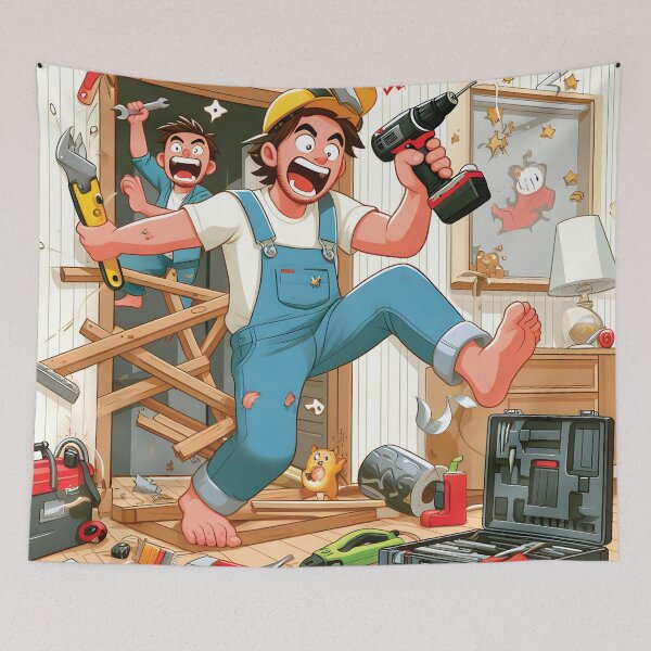 Item preview, FUNNY DAD doing some work around the house and things aren't going well! designed and sold by Starwebd.