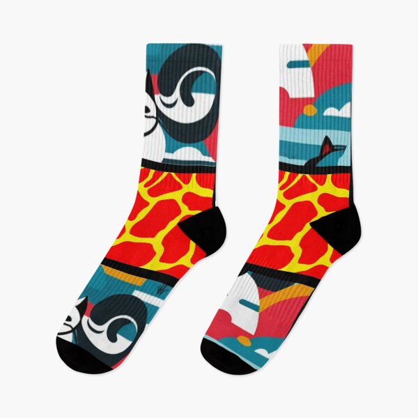 Aperçu de l'œuvre Patchwork de pop art de chat coloré créée et vendue par Roxburylane.