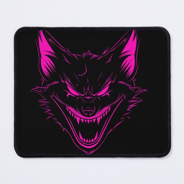 Item preview, Bright Pink Illustration of a Fierce Wolf With Intense Gaze designed and sold by Reichcorp.