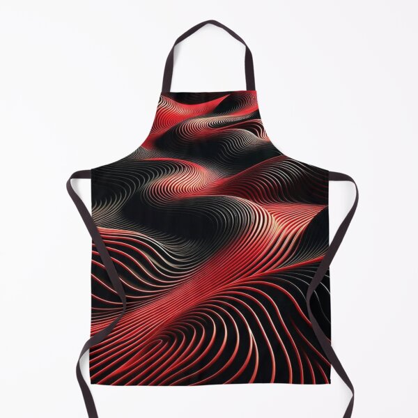 Item preview, Red 3D waves designed and sold by suffixcouture.