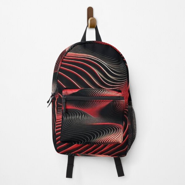 Item preview, Red 3D waves designed and sold by suffixcouture.