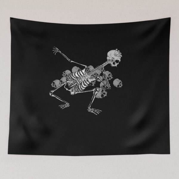 Item preview, Skeletal Guitar Player Grunge Skull Style Rock designed and sold by PrintPress.