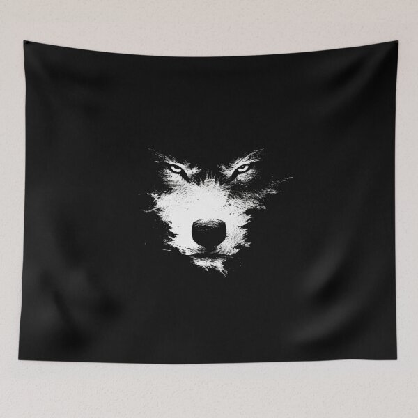 Item preview, Intricate Monochrome Wolf Illustration Featuring Geometric and Celestial Elements designed and sold by Reichcorp.