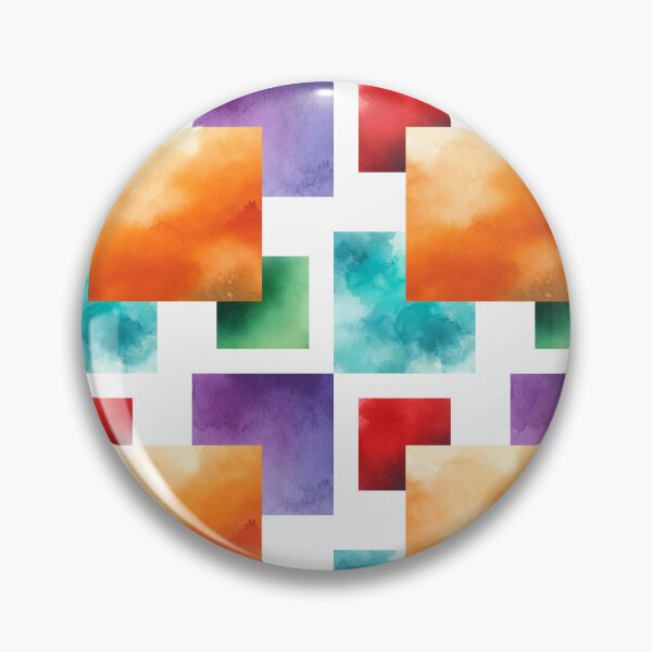 Item preview, Vibrant Watercolor Squares - Abstract Color Block Art designed and sold by EWNDesigns.