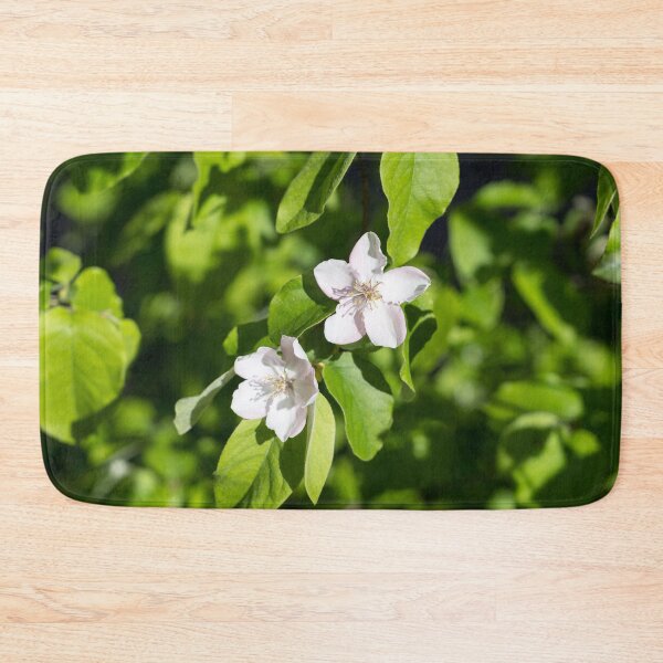 Item preview, Double Delight - Quince Tree Blossoms Amidst Velvety Green Leaves designed and sold by Georgia Mizuleva.