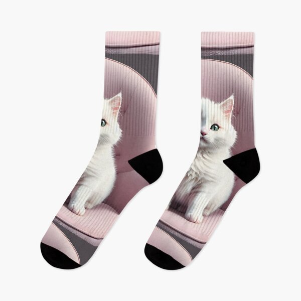 Artikelvorschau, Weiße Katze - Moderne digitale Kunst entworfen und verkauft von Ai-michiart.