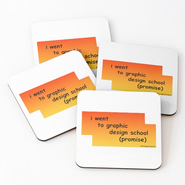 Artikelvorschau, ich ging auf die Grafikdesignschule (Versprechen) Sticker entworfen und verkauft von Logan Girard.