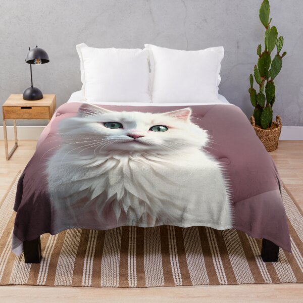Artikelvorschau, Weiße Katze - Moderne digitale Kunst entworfen und verkauft von Ai-michiart.
