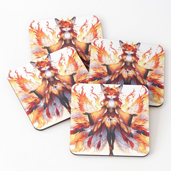 Item preview, Crimson Ember: The Kitsune Pyromancer designed and sold by Vault of Wonders.