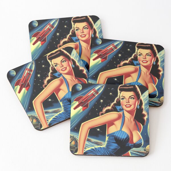 Item preview, Retro Space Pin-up designed and sold by PulpVintage.