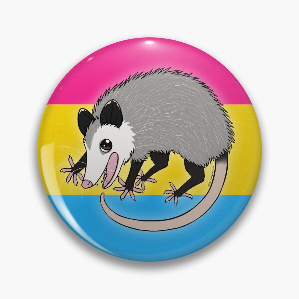 Item preview, Weird and Wonderful World - Pride Opossum (Pansexual) designed and sold by Dexter McKinnery.