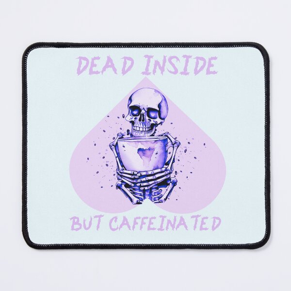 Item preview, Dead Inside But Caffeinated Funny Gifts for Coffee Lovers Funny gifts for Halloween Skull Spooky Time Szn designed and sold by MatthewViews.