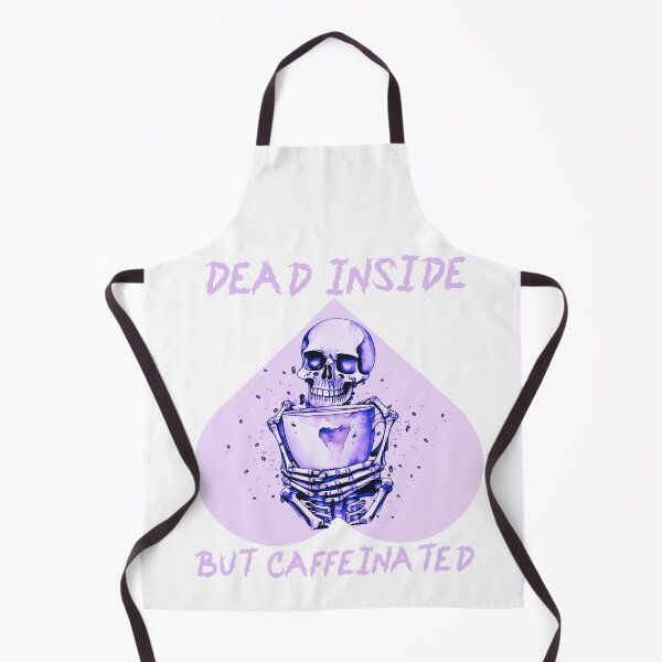 Item preview, Dead Inside But Caffeinated Funny Gifts for Coffee Lovers Funny gifts for Halloween Skull Spooky Time Szn designed and sold by MatthewViews.