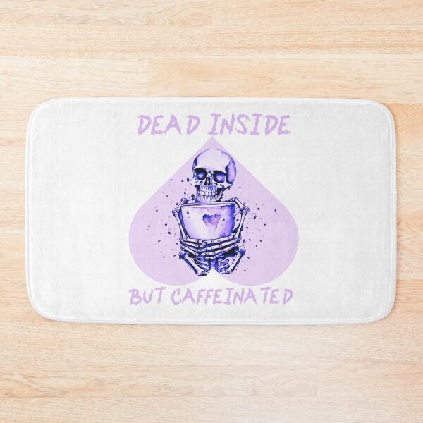 Item preview, Dead Inside But Caffeinated Funny Gifts for Coffee Lovers Funny gifts for Halloween Skull Spooky Time Szn designed and sold by MatthewViews.