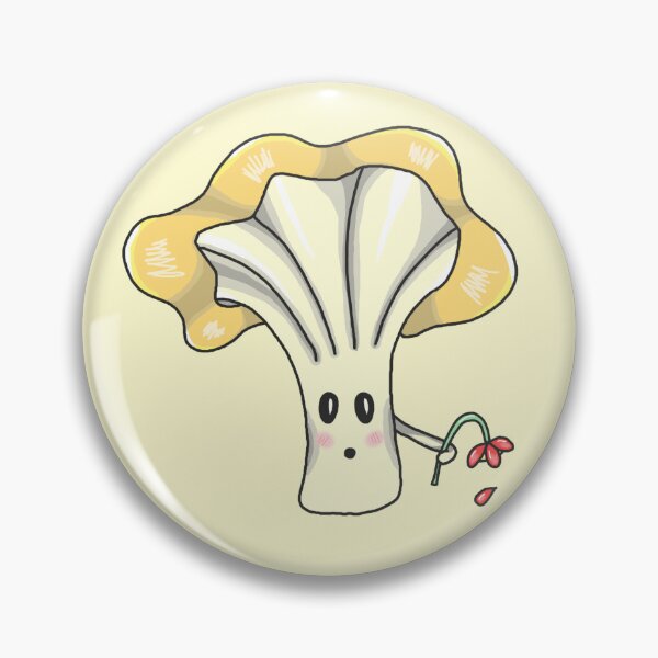 Item preview, Adorable chanterelle mushroom with a flower designed and sold by blackygoldcat.