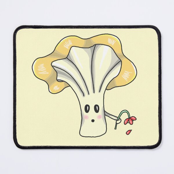Item preview, Adorable chanterelle mushroom with a flower designed and sold by blackygoldcat.