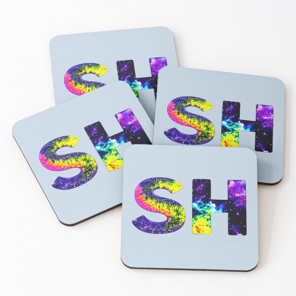Item preview, letter SH, monogram. typography collage. ABC art. gift designed and sold by Minibubb.