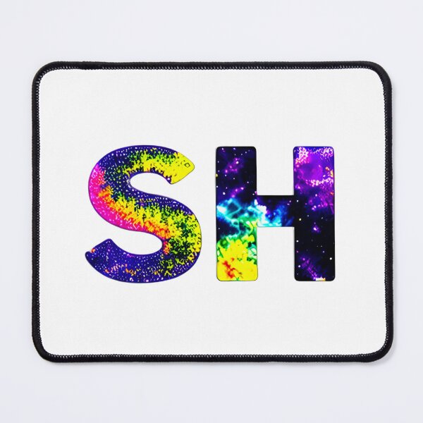 Item preview, letter SH, monogram. typography collage. ABC art. gift designed and sold by Minibubb.
