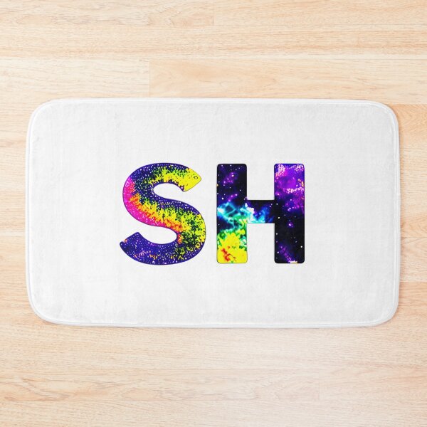 Item preview, letter SH, monogram. typography collage. ABC art. gift designed and sold by Minibubb.