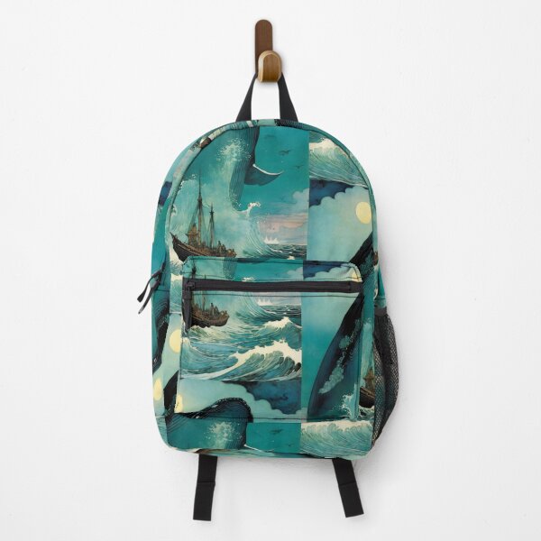 Item preview, Classic Monster Whale Attacking Ship designed and sold by TheDarkWardrobe.