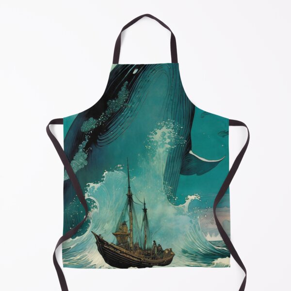 Item preview, Classic Monster Whale Attacking Ship designed and sold by TheDarkWardrobe.