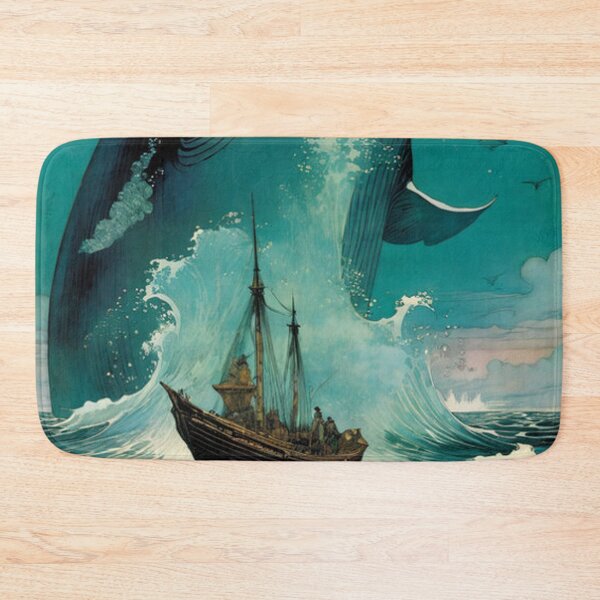 Item preview, Classic Monster Whale Attacking Ship designed and sold by TheDarkWardrobe.